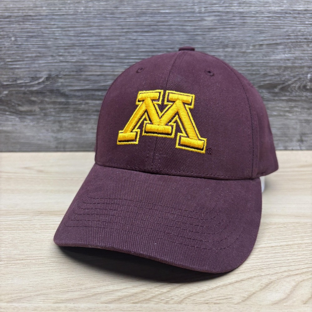 Minnesota Golden Gophers Hat Cap Strap Back Mens Maroon Gold NCAA Football - Picture 3 of 9